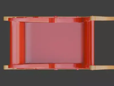 Stylized Santa Claus Sleigh Low-poly 3D model purchase