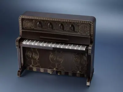 Antique piano 3D model