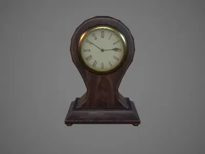 Desk Clock Free low-poly 3D model