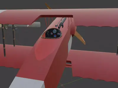 Fokker DII all three colour  Variants 3D model