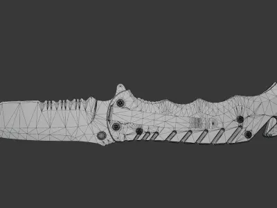 Border Guard Edge Knife Low-poly 3D model