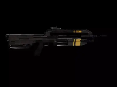 Halo Battlerifle Low-poly 3D model