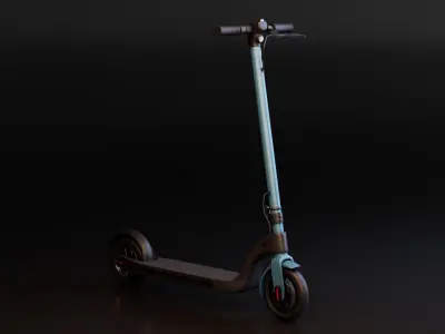 Electric Kick Scooter Low-poly 3D model