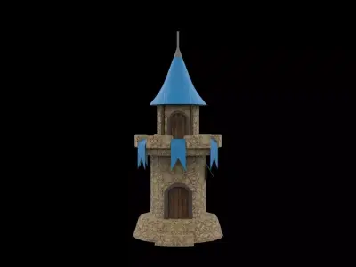 watch tower Low-poly 3D model purchase