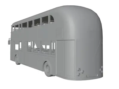 Double-decker bus unbranded 3D model