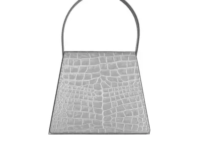 Grey Mini Flap Bag 3D model