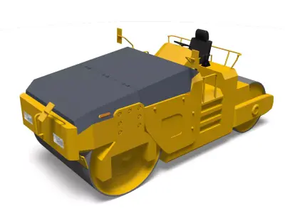 road roller 3D model purchase