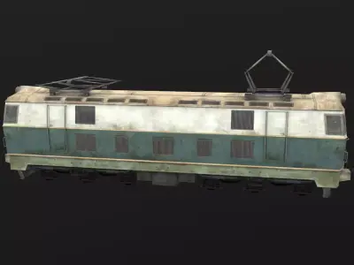 Locomotive Russian Low-poly 3D model