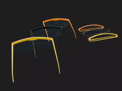 Safety Glasses 3D model Low-poly 3D model