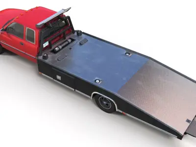Dodge Ram 3500 Ramp truck Low-poly 3D model