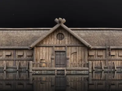 Farm House Low-poly 3D model purchase