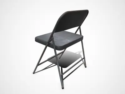 Old Metal Chair Low-poly PBR Free low-poly 3D model