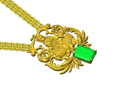 Goddess Laxmi ji Necklace Design 3D print model