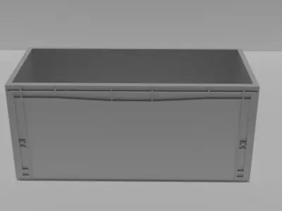 Plastic Box Low-poly 3D model purchase