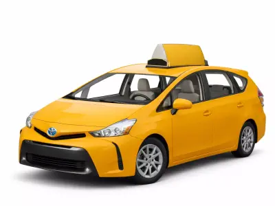 Toyota Prius Taxi Hybrid City Car Commercial Vehicle 3D model
