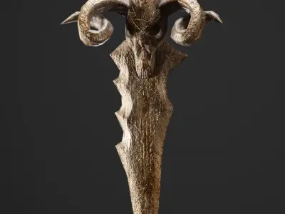 sword skull collection 3 model Game assets Low-poly 3D model