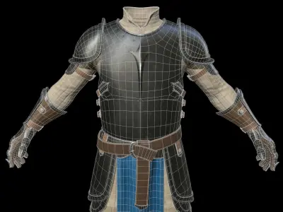Medieval Character Low-poly 3D model