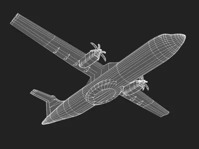 ATR 72 Low-poly 3D model
