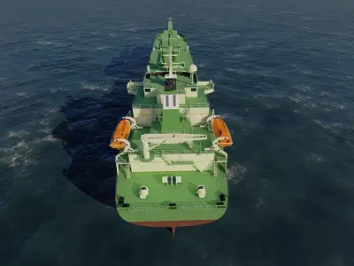 collection ships-Bulk carrier ship-tanker ship 3D model shop