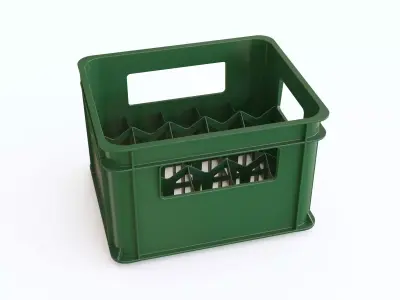 Plastic crate 24 3D model