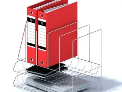 Metal Desk Organizer Tray 3D model