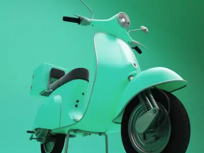 Italian Scooter Low-poly 3D model