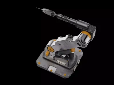 Robotic arm industrial mechanical 3D model