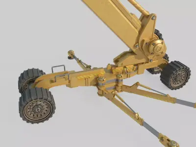 Science fiction engineering vehicle crane 3D model