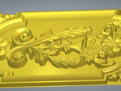 3D Frame gold ornament 3D print model