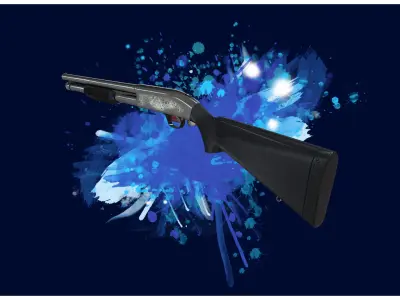 SHOTGUN 1 - M590 Shotgun - 4K Game Ready Low-poly 3D model