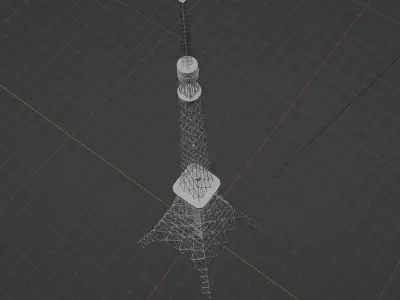 Tokyo Tower Free low-poly 3D model