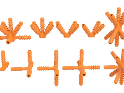 Pipe connector 04 3D model