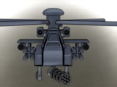 AH 64 Apache Free 3D print model