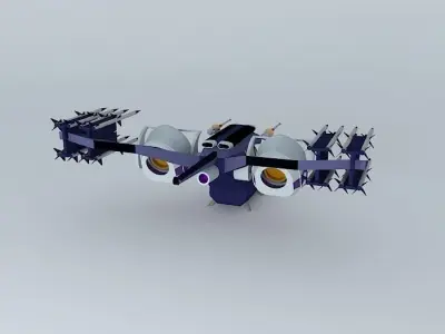 XH4A4 Claw Assault spacecopter class Free 3D model