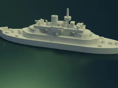 Monitor Cerberus 1868 3D print model