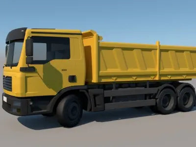 Rigged Lorry Model 3D model