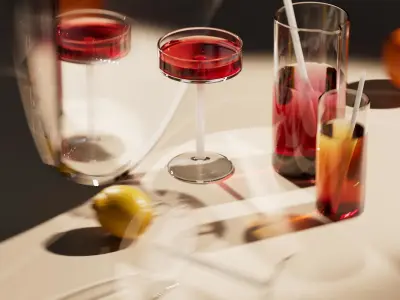 polypasta - Glass Collection Studio Scene 01 3D model