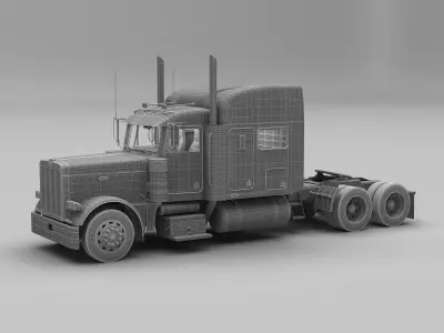 Detailed Peterbilt 379 with interior  3D model by IgYerm