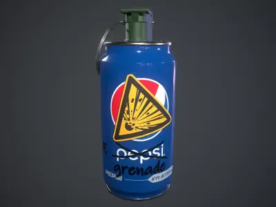 A homemade pepsi grenade 3D model