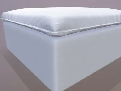 Ottoman Seat Sofa Low-poly 3D model purchase