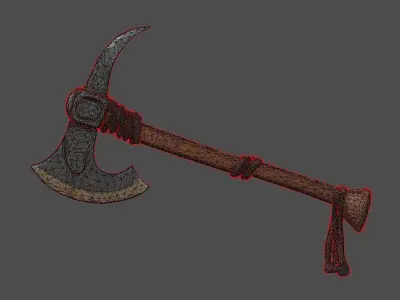 High Poly Detailed Arrow Quiver Fantasy 3D Model Low-poly 3D model