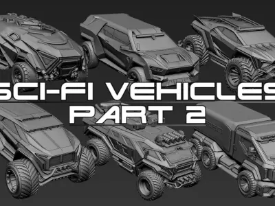 Sci-Fi Vehicles Part 2 3D model