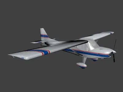 FK9-Mk2 airplane Free low-poly 3D model