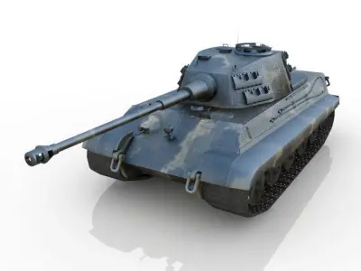 Tiger II tanks Low-poly 3D model
