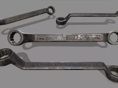 wrench Low-poly 3D model 22