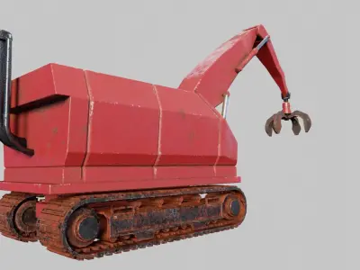 Cartoon Crane 3D model