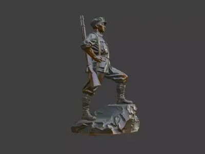 Military sculpture warrior  military battle war hero  soldier 3D print model buy