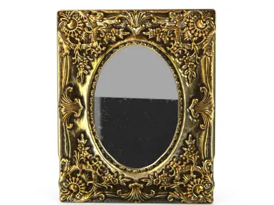 Antique Frame Mirror 2 Low-poly 3D model