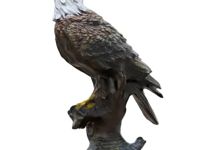 Garden Eagle Figurine 3D model