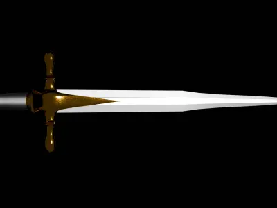 Stiletto Dagger Low-poly 3D model